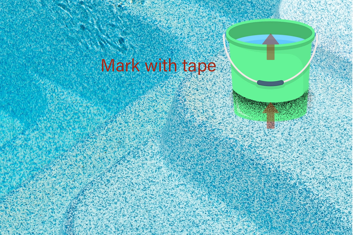 Pool Bucket Test for evaporation and leaks